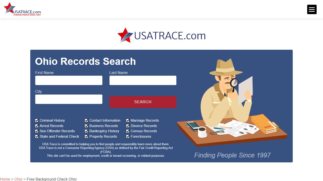 Free Background Check Ohio - USATrace.com